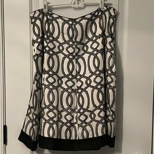 White House/Black Market silk fit and flare skirt size 12. Like new!